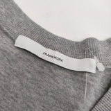 FRAMeWORK ツイスト天竺VネックT 定価12100円 24070220327020 半袖Ｔシャツ カットソー 24SS グレー レディース フレームワーク【中古】5-0702S∞