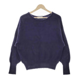 Simplicite 21080700401030 FUR KNIT ドルマンプルオーバー セーター ニット ネイビー レディース シンプリシテェ【中古】4-1227T♪