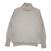 mao made やわらか コットン リブ ハイネック ニット プルオーバー 241106 定価9790円 セーター ニット 24AW グレー レディース マオメイド【中古】5-0501M∞