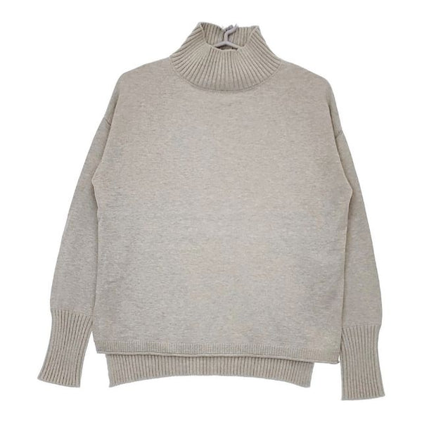 mao made やわらか コットン リブ ハイネック ニット プルオーバー 241106 定価9790円 セーター ニット 24AW グレー レディース マオメイド【中古】5-0501M∞