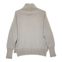 mao made やわらか コットン リブ ハイネック ニット プルオーバー 241106 定価9790円 セーター ニット 24AW グレー レディース マオメイド【中古】5-0501M∞