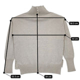 mao made やわらか コットン リブ ハイネック ニット プルオーバー 241106 定価9790円 セーター ニット 24AW グレー レディース マオメイド【中古】5-0501M∞