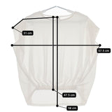 PUPULA ポリエステル ギャザー ノースリーブ 前裾ゴム ONYスムース   ブラウス シャツ ホワイト レディース ププラ【中古】5-0524S∞
