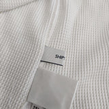 SHIPS any ワッフル レースアップ ラウンドヘム プルオーバー 長袖Ｔシャツ カットソー ロンＴ ホワイト レディース シップスエニィ【中古】5-0501M∞