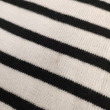 etrenne エトレンヌ コットン ボーダー プルオーバー セーター ニット オフホワイト ブラック レディース【中古】5-0501M∞