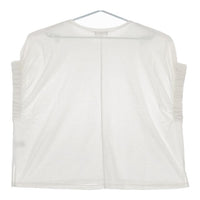 BEAUTY&YOUTH UNITED ARROWS ツイルギャザーショートスリーブカットソー 定価8800円 Ｔシャツ カットソー ホワイト レディース ビューティアンドユース【中古】5-0524S∞