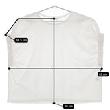 BEAUTY&YOUTH UNITED ARROWS ツイルギャザーショートスリーブカットソー 定価8800円 Ｔシャツ カットソー ホワイト レディース ビューティアンドユース【中古】5-0524S∞