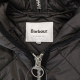 Barbour キルティング フード付きベスト 222MQUL001 サイズ38 ベスト ブラック レディース バブアー【中古】4-1227T♪