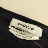 veritecoeur コンパクト天竺クルーネックワンピース VCC-316 コットン ワンピース ネイビー レディース ヴェリテクール【中古】5-0501M∞