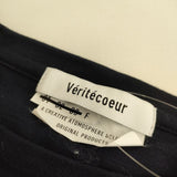 veritecoeur コンパクト天竺クルーネックワンピース VCC-316 コットン ワンピース ネイビー レディース ヴェリテクール【中古】5-0501M∞