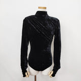 OVAL SQUARE オーバルスクエア 23SS SPESK BODY ボディースーツ カットソー 定価18700円 ベロア 別珍 23050510001810 その他トップス ブラック レディース【中古】5-0323G◎