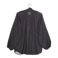 nano universe 前後2wayドットボウタイブラウス ブラウス シャツ ブラック ベージュ レディース ナノユニバース【中古】5-0311M♪