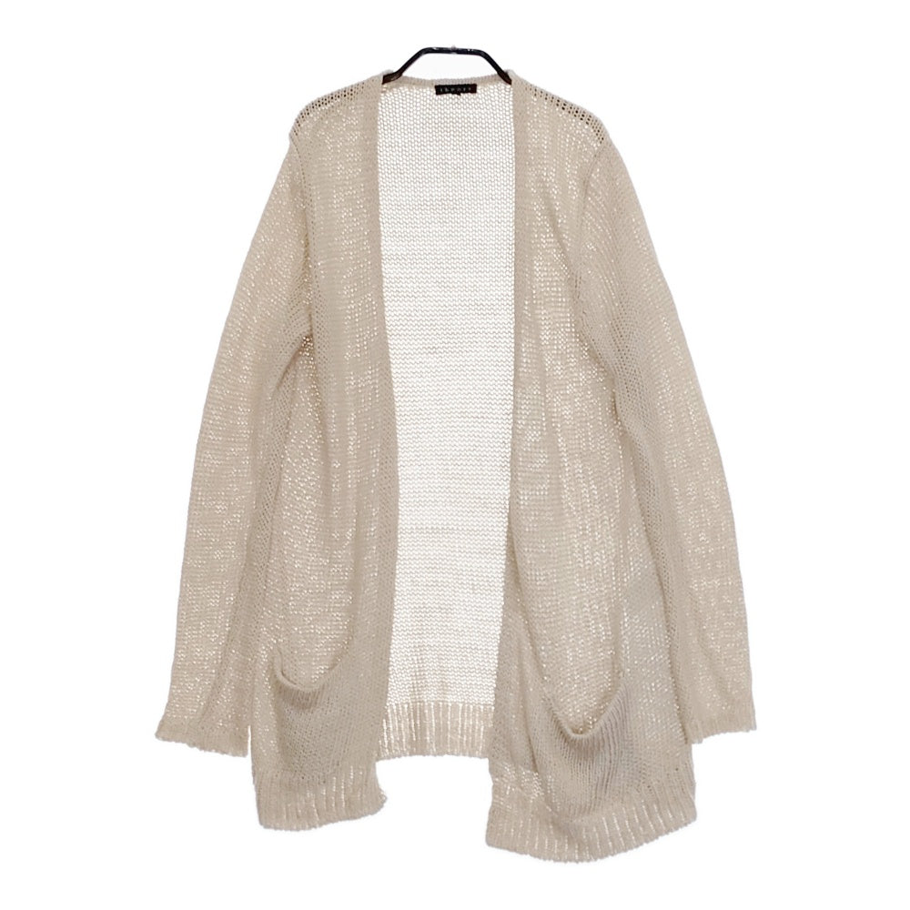 theory MYRIAM LATASHA サイズS リネンニット ボタンレス カーディガン ベージュ セオリー 5-0311M 254788 theory MYRIAM LATASHA サイズS リネンニット ボタンレス