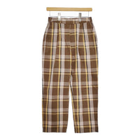 LE GLAZIK JL-2626 20S-KWM-002 サイズ36 チェック パンツ ブラウン ピンク レディース ルグラジック【中古】5-0311M♪