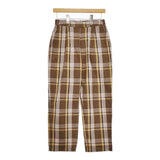 LE GLAZIK JL-2626 20S-KWM-002 サイズ36 チェック パンツ ブラウン ピンク レディース ルグラジック【中古】5-0311M♪