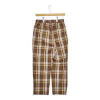 LE GLAZIK JL-2626 20S-KWM-002 サイズ36 チェック パンツ ブラウン ピンク レディース ルグラジック【中古】5-0311M♪