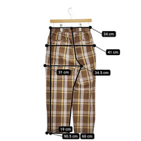 LE GLAZIK JL-2626 20S-KWM-002 サイズ36 チェック パンツ ブラウン ピンク レディース ルグラジック【中古】5-0311M♪