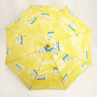 イイダ傘店 スワン 雨傘 白鳥 アンブレラ 長傘 傘 イエロー レディース イイダ傘店【中古】5-0114G◎