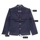 RALPH LAUREN 3B コットン テーラードジャケット ネイビー レディース ラルフローレン【中古】5-0501M∞