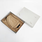mature ha BOXED HAT MBOX-101 11cm brim grosgain ribbon ボックスド ハット 定価16800円 ハット ベージュ レディース マチュアーハ【中古】5-0607M◎