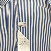 23区 CANCLINI イタリアンファブリック スキッパーシャツ プルオーバー 長袖シャツ ブルー ホワイト レディース 23区【中古】5-0501M∞