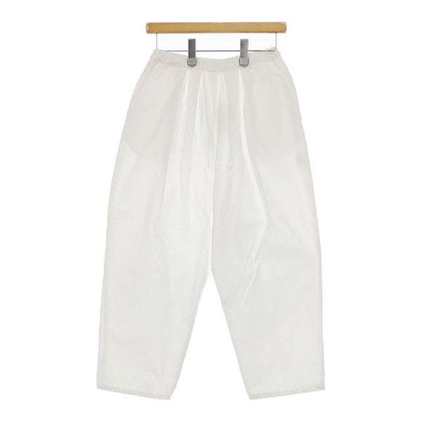 koton C/HE タックパンツ 定価19250円 コットンヘンプ イージー パンツ ホワイト レディース コトン【中古】5-0501M∞
