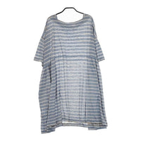 nest Robe リネン天竺ボーダーチュニック 01241-1046 ワンピース 24SS ブルー グレー レディース ネストローブ【中古】5-0409S∞