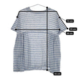 nest Robe リネン天竺ボーダーチュニック 01241-1046 ワンピース 24SS ブルー グレー レディース ネストローブ【中古】5-0409S∞