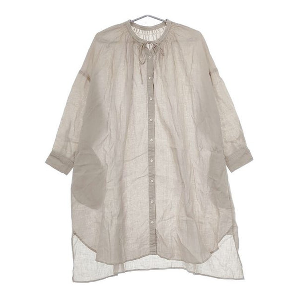 nest Robe リネン ギャザー チュニック 01201-1461 製品染め ワンピース ベージュ レディース ネストローブ【中古】5-0501M∞