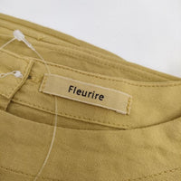 Fleurire 製品染め コットン 半袖 サイドポケット付き S4031246 ワンピース イエロー レディース フルリール【中古】5-0524S∞