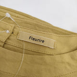 Fleurire 製品染め コットン 半袖 サイドポケット付き S4031246 ワンピース イエロー レディース フルリール【中古】5-0524S∞