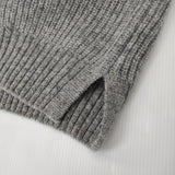 MHL. 未使用品 595-4261501 TOUGH WOOL RIB 定価25300円 サイズ2 Vネック ベスト 24AW グレー レディース エムエイチエル【中古】4-1230T♪