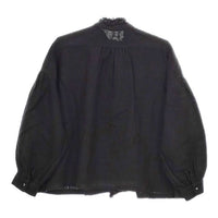 nest Robe 01214-1105 リネンフリンジ ブラウス シャツ ブラック レディース ネストローブ【中古】5-0501M∞