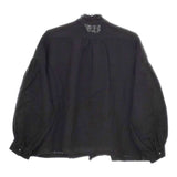 nest Robe 01214-1105 リネンフリンジ ブラウス シャツ ブラック レディース ネストローブ【中古】5-0501M∞