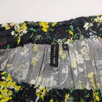 TRAVAIL MANUEL ビスコースプリント 花柄 ロングスカート ブラック イエロー レディース トラバイユマニュアル【中古】5-0501M∞