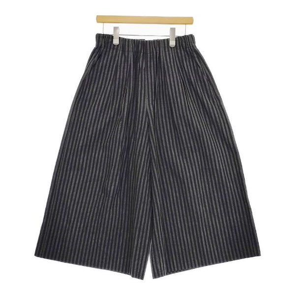 HUIS シーチングコットンスカートパンツ ストラップイージー パンツ ブラック グレー レディース ハウス【中古】5-0220M∞