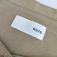 HUIS オーガニックコットンバンドカラーワイドブラウス 定価20680円 ブラウス シャツ ベージュ レディース ハウス【中古】5-0220M∞