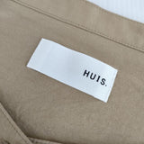 HUIS オーガニックコットンバンドカラーワイドブラウス 定価20680円 ブラウス シャツ ベージュ レディース ハウス【中古】5-0220M∞