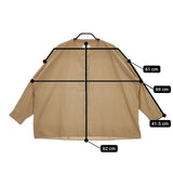 HUIS オーガニックコットンバンドカラーワイドブラウス 定価20680円 ブラウス シャツ ベージュ レディース ハウス【中古】5-0220M∞