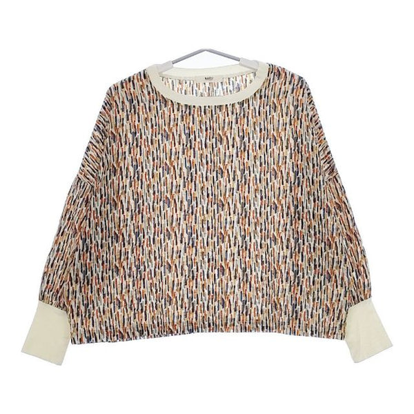 NARU 南出メリヤス コットンプルオーバー ブラウス シャツ マルチカラー レディース ナル【中古】5-0501M∞