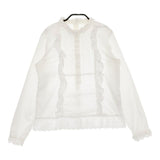 BEAMS BOY/TORI-TO スカラップ レース フリル ブラウス シャツ ホワイト レディース ビームスボーイ/トリト【中古】5-0220M∞