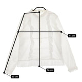 BEAMS BOY/TORI-TO スカラップ レース フリル ブラウス シャツ ホワイト レディース ビームスボーイ/トリト【中古】5-0220M∞