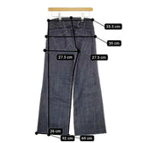 MARGARET HOWELL/EDWIN MHW0771 コットンリネン デニムパンツ ブルー レディース マーガレットハウエル/エドウィン【中古】5-0501M∞