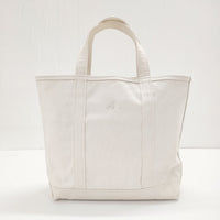 L.L.Bean USA製 A刺繍 ジップトップ トートバッグ ホワイト レディース エルエルビーン【中古】5-0313G◎