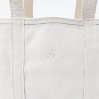 L.L.Bean USA製 A刺繍 ジップトップ トートバッグ ホワイト レディース エルエルビーン【中古】5-0313G◎