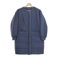 DANSKIN WARM INSULATION COAT 中綿コート DC39315-K ノーカラー サイズM コート ネイビー レディース ダンスキン【中古】5-0111A◎