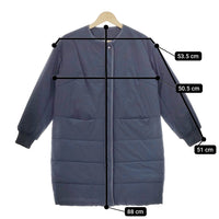 DANSKIN WARM INSULATION COAT 中綿コート DC39315-K ノーカラー サイズM コート ネイビー レディース ダンスキン【中古】5-0111A◎