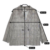 FORK&SPOON コットンリネンジャケット DF45-27V080 テーラードジャケット 24SS グレー レディース フォークアンドスプーン【中古】5-0409M∞