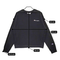 Champion リバースウィーブ 刺繍ロゴ　ホンジュラス製 トレーナー スウェット ブラック レディース チャンピオン【中古】5-0220M∞