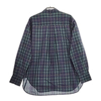 LA MARINE FRANCAISE チェック コットン ワークシャツ 長袖シャツ ネイビー グリーン レディース マリンフランセーズ【中古】5-0220M∞